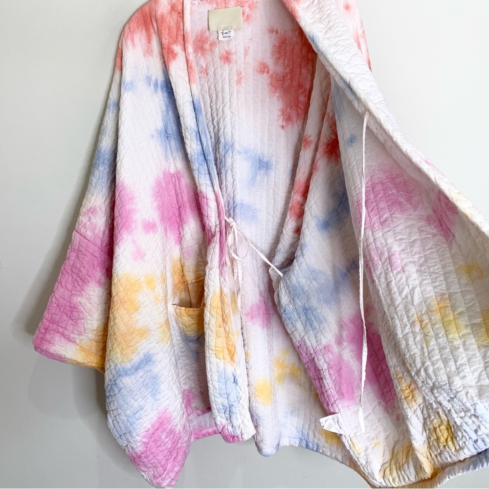 Anaak Raj Quilted Jacket (One Size) Oversized Cotton Tie-Dye Kimono - Picture 7 of 16